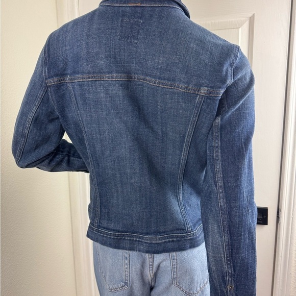 J. Crew Jean Jacket Women Small 02661 Short Washed Blue Denim Stretch Size - Picture 8 of 12